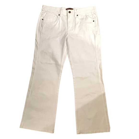 LEE JEANS One True Fit Slim Low Rise Slight Flare White Jeans NWT 9/10 Petite - Picture 10 of 10